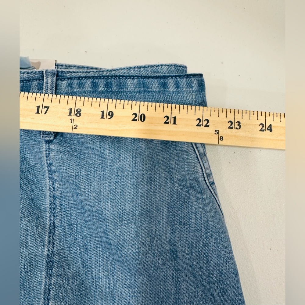 Chico’s Button Front Denim Skirt Size 4 (20) Blue With Removable Belt NWT - Picture 8 of 11
